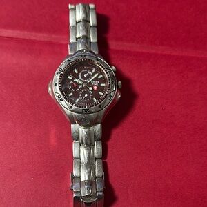 Silver and Black Swiss Army Watch